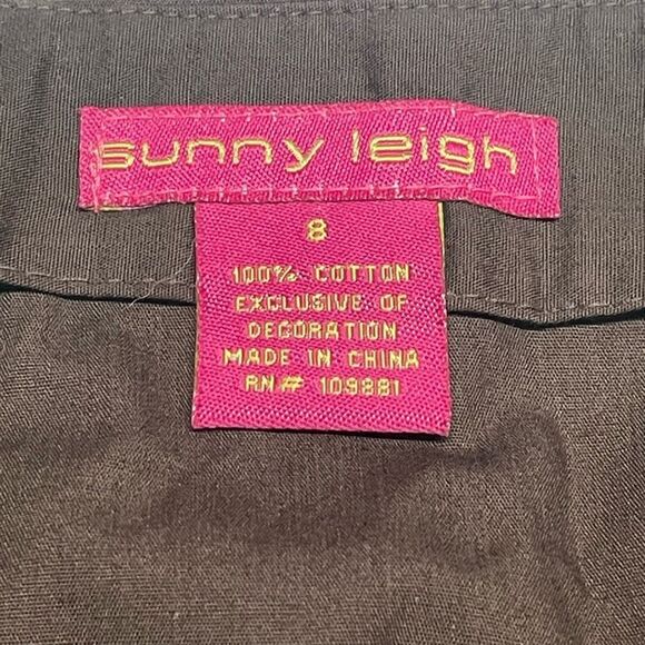 Sunny Leigh Brown and Pink Embroidered A-Line Skirt MI0032 - Picture 3 of 7